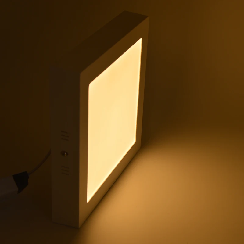 QLTEG 표면 LED 사각 천장 조명, 원형 LED 패널 라이트 다운 라이트, 드라이버 AC85-265V LED 실내 램프 포함, 6W, 12W, 18W, 24W, 30W