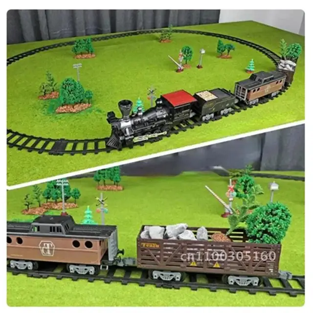 2.4G Remote Control Electric Rail Model Set Children's Toy Gift Nostalgic Children's Christmas Retro Train Christmas 6