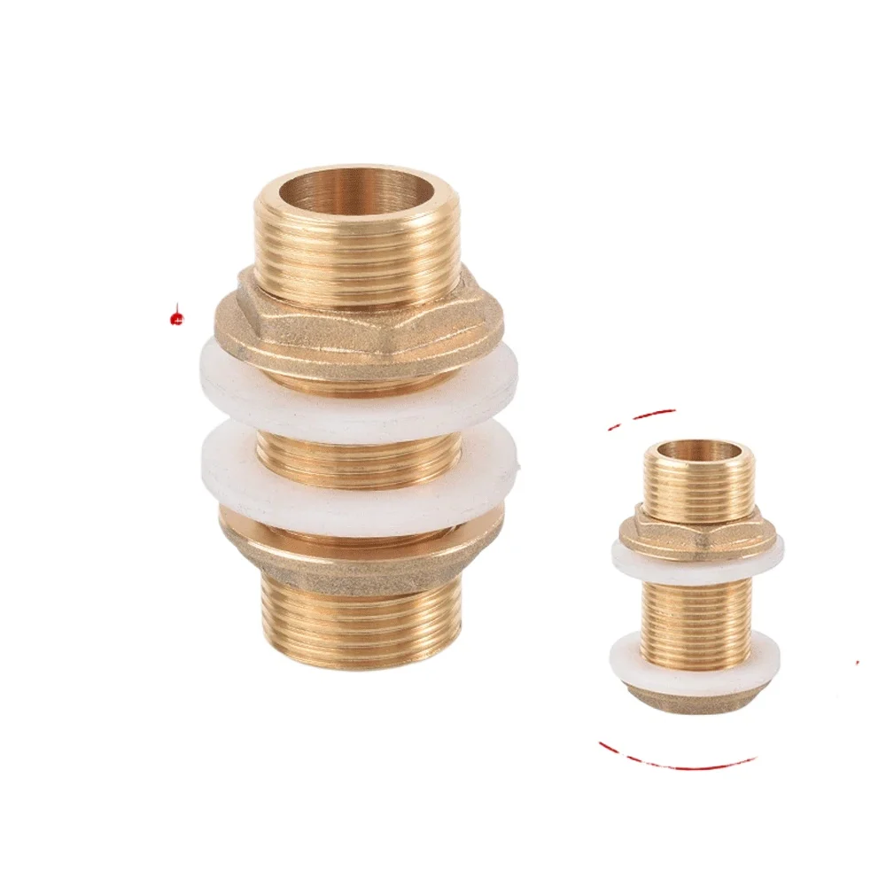 Messing 1/2 "3/4" männlich voller Nippel Gewinde platte Tank verbindung Aquarium Einlass Entwässerung platte Wasserturm Eimer Verbindung