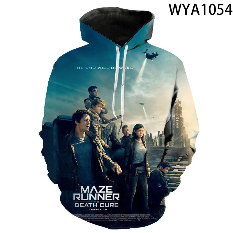 The Maze Runner felpe uomo donna bambini felpe Casual Movie The
