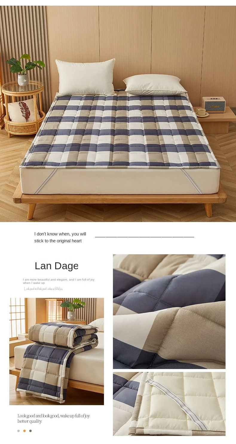 Description Picture 5 of itemCotton Mattress Protector Cover Pad Washable Mattress Bed Protector with Elastic Band Tatami Floor Mat Single Double Bed Sheet