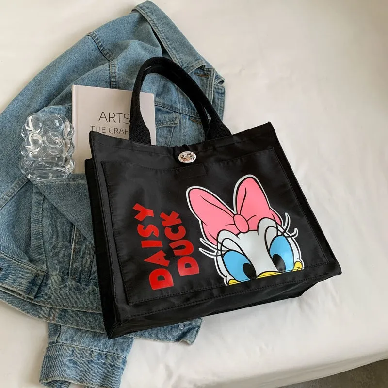 

Casual Tote High Capacity Bags 2022 Mickey And Minnie Print New Handbags For Mother Cute Cartoon Trendy Shoulder Shopping Bags