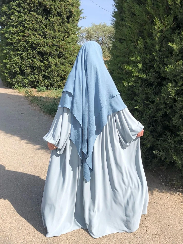 

Long Khimar Ramdan Eid Muslim Long Hijab Headcarf Women One Piece Jilbab Jubha Islamic Clothing Hijabs Musulman Prayer Garment