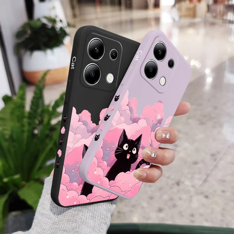 Cloud Cat Liquid Silicone Phone Case – Soft, Durable Cover with Adorable Design