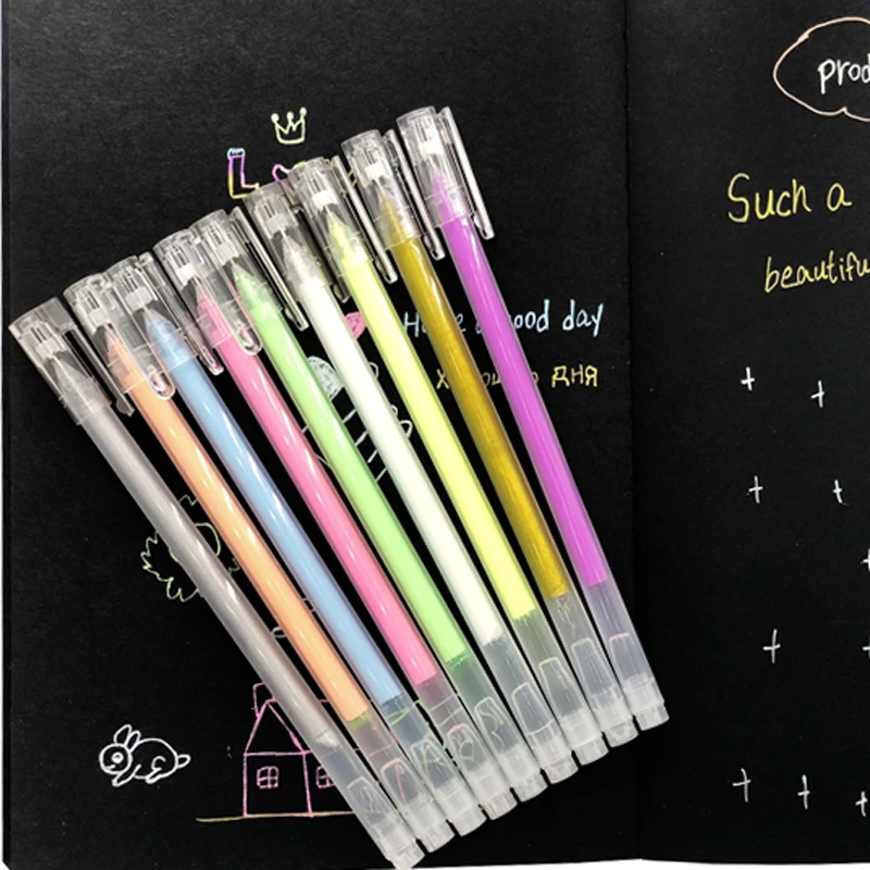 Black Paper Inner Page Creative Blank Black Card Diary Notebook Diy  Hand-painted Hand Book 128 Pages Free 3 Highlight Pens - Notebook -  AliExpress