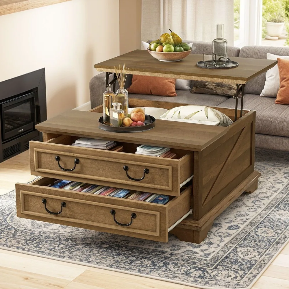 Square Lift-Top Coffee Table 2