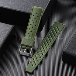 Premium Waterproof Silicone Watch Strap with Quick Release - Universal Diving Bracelet - 22mm (Green)