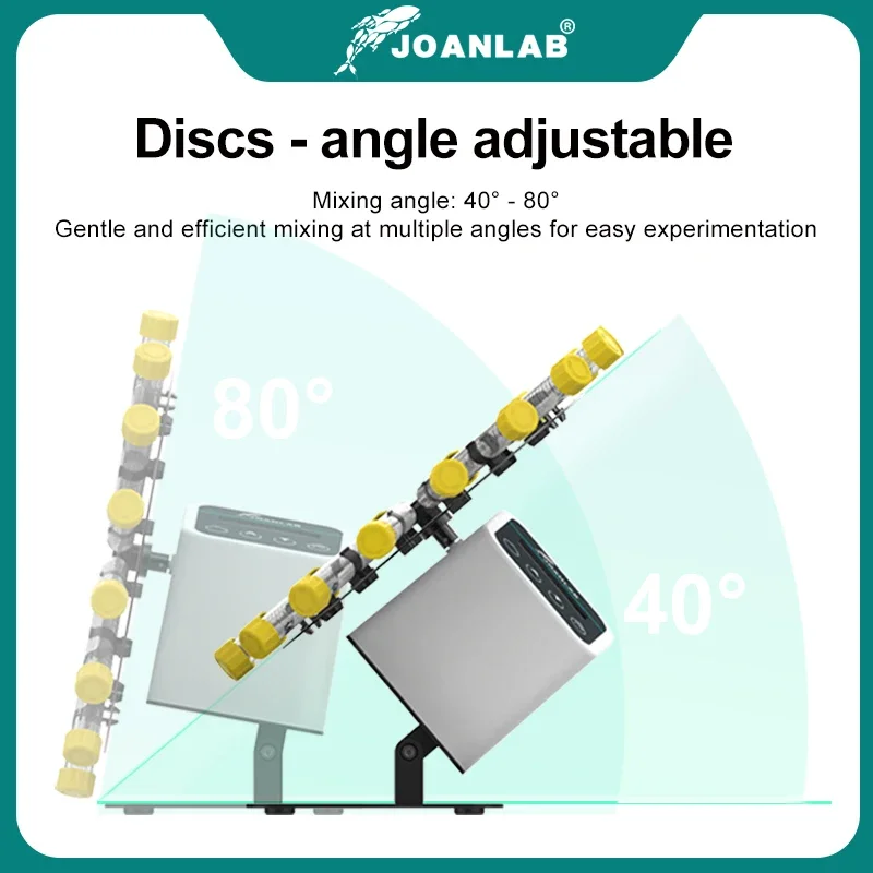 JOANLAB Long Axis Rotary Mixer 1.5/2/15/50ml Blood Mixer 360&deg;Disc Tilt Type Shaker Rotator Laboratory Equipment 20~80rpm