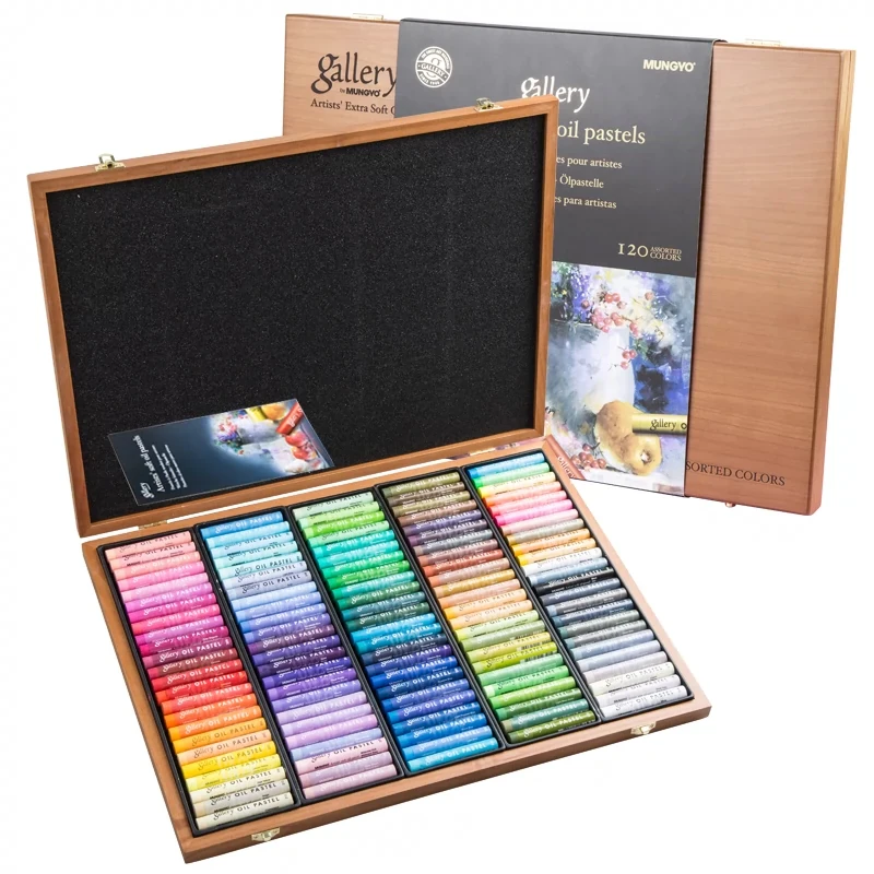 MUNGYO 72/120Colors Soft Oil Pastels Wooden Box Crayon Artist/Master Grade Graffiti Painting Art Drawing Supplies images - 6