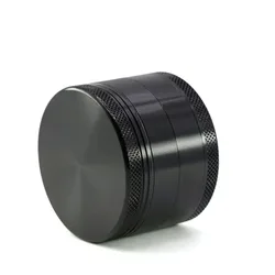 Premium 4 - Layer Metal Herb Grinder & Spice Crusher - Smoking Accessories (Black)