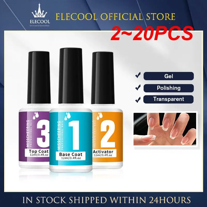 

2~20PCS Dipping Nail Powder Base Top Activator Set For Dipping System Liquid Nail Art Starter Manicure Gel Polish No Cure