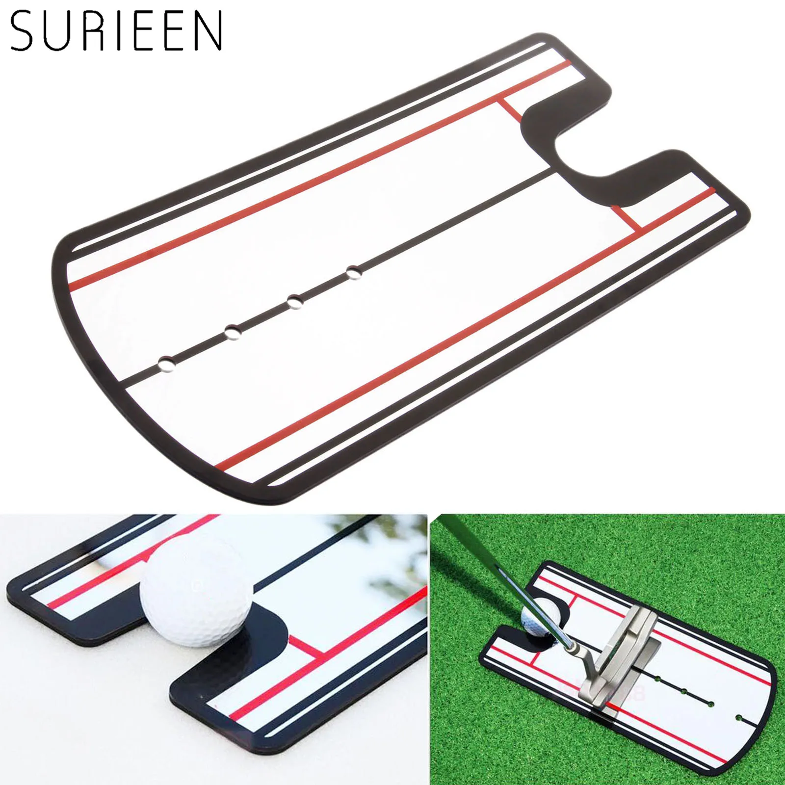 Plexiglass Golf Putting Mirror Golf Swing Straight Practice Trainer