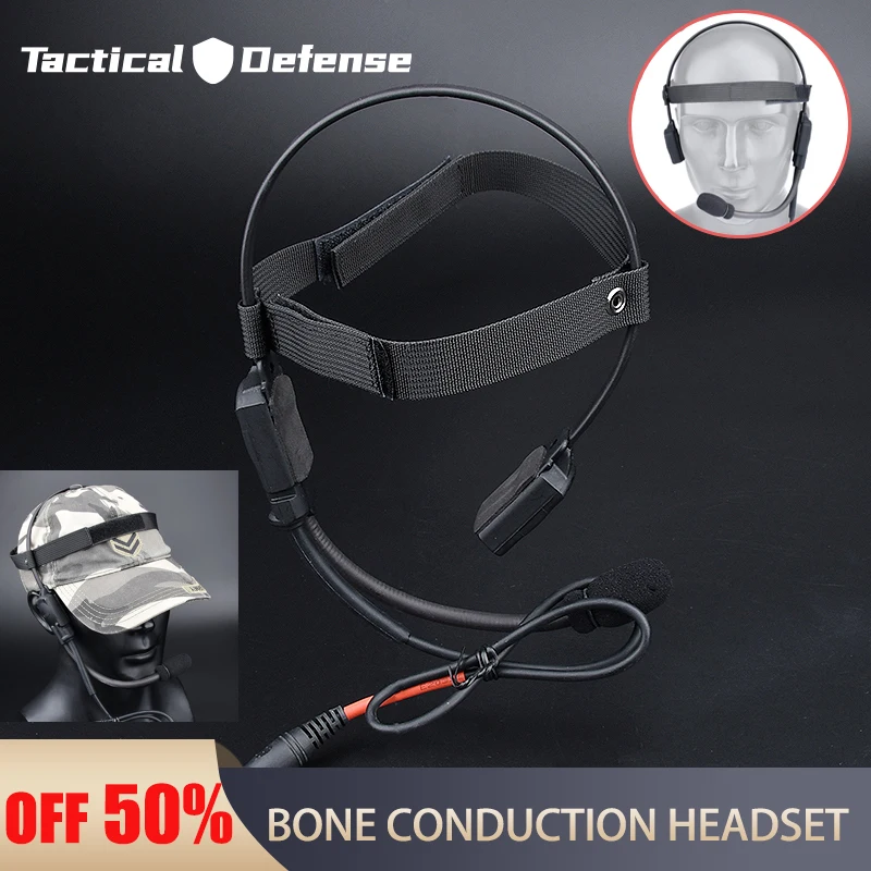 

Military Tactical Real Bone Conduction Headphones MH180-V Headset Atlantic Signal Softair Earphone Hunting Game Earphone with