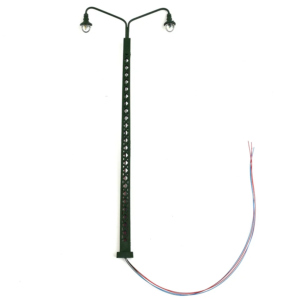 Model Railroad Lights 5Pcs Model Railroad Lights Lattice Mast Light Gauge H0 1:87 LED Light Layout Building Train Landscape Accessories Street Lamp