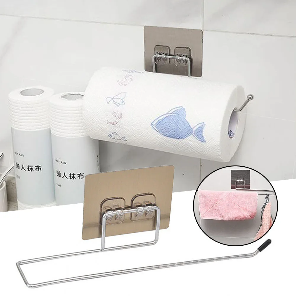 

Self Adhesive Towel Plug Holder Wall Mounted Bathroom Towel Hook Storage Rack Waterproof Kitchen Rag Dishcloth Clip Organizer