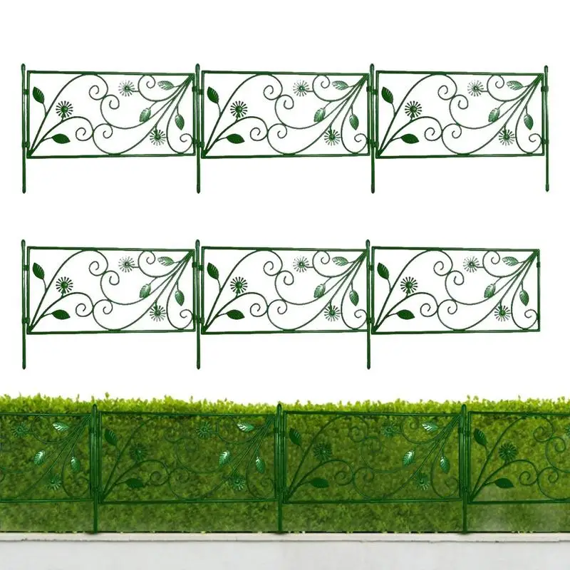 Bordure de clôture de jardin décorative, bordure de fil de paysage extérieur, pliable, lit de fleurs, 4 pièces, 6 pièces