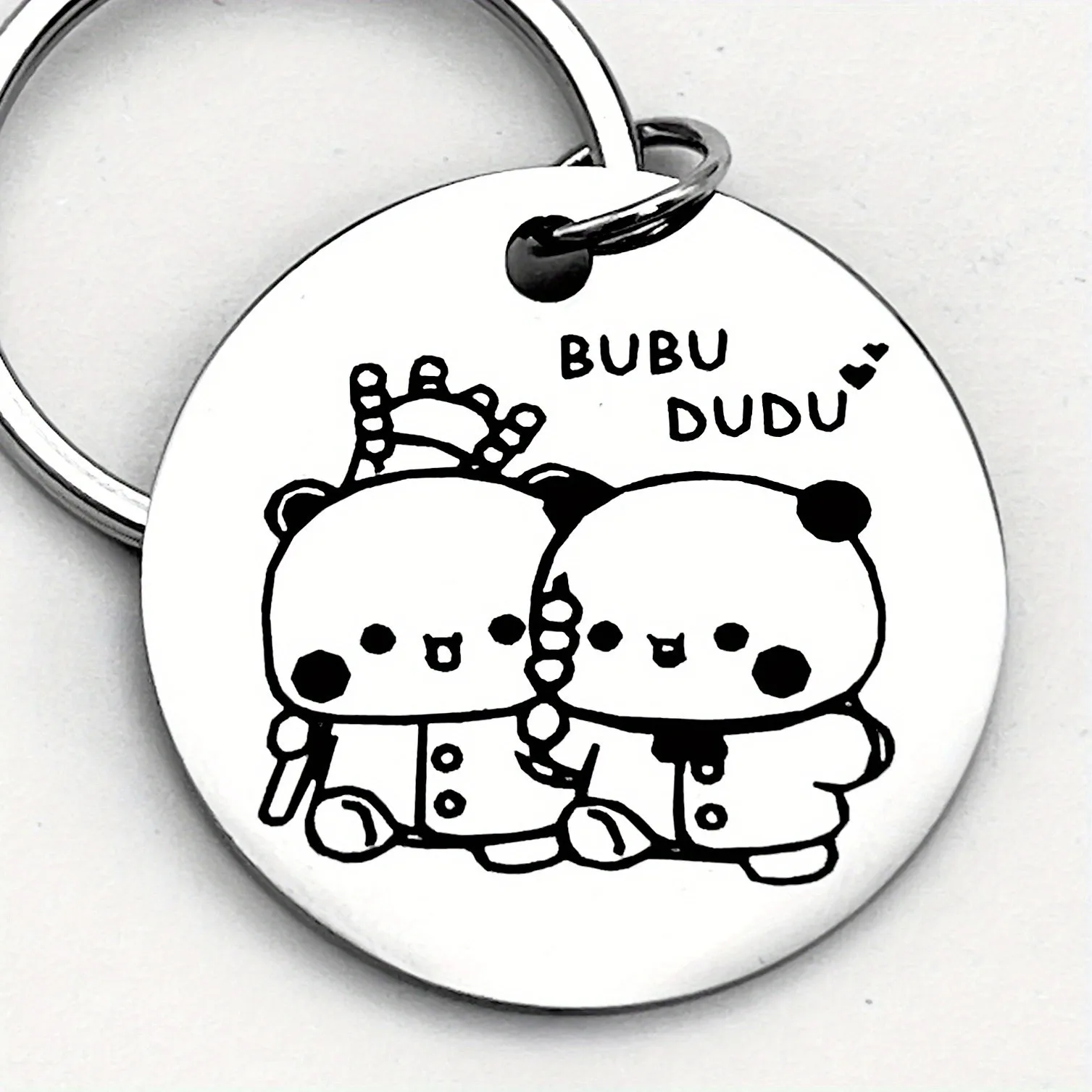 Love Bear Stainless Steel Keychain - Perfect Gift for Couples, Fashionable and Elegant Pendant Accessory