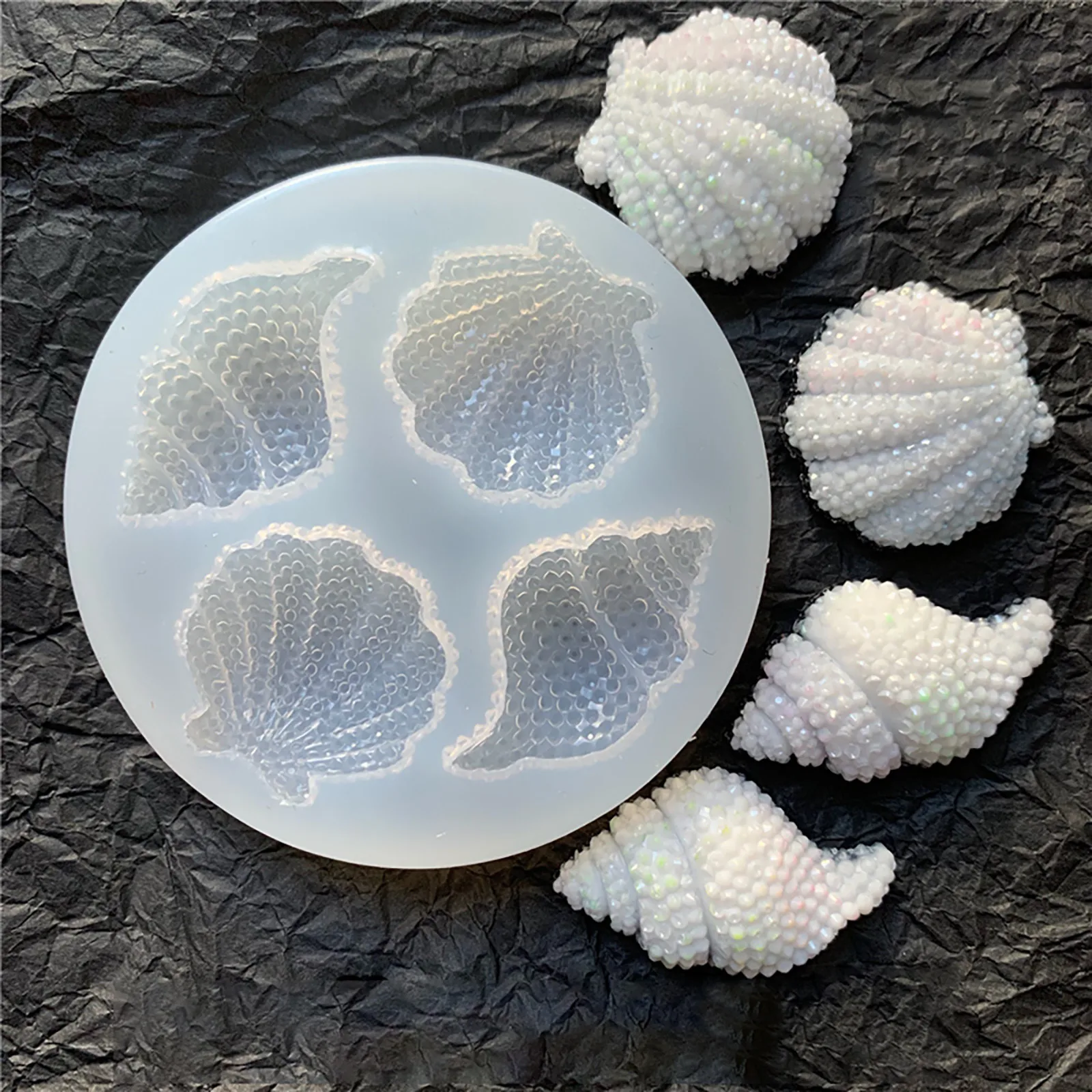 Shell Conch Harz Form 3D Simulation Shell Seestern DIY Fondant Schokolade Kuchen Dekoration Handwerk Backen Werkzeuge – Detail 3