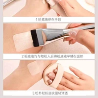 Pinceau de fond de teint Ultra fin, léger et fin, pour Contour du visage, plat, mélange de fond de teint, crème, pinceaux de maquillage 3