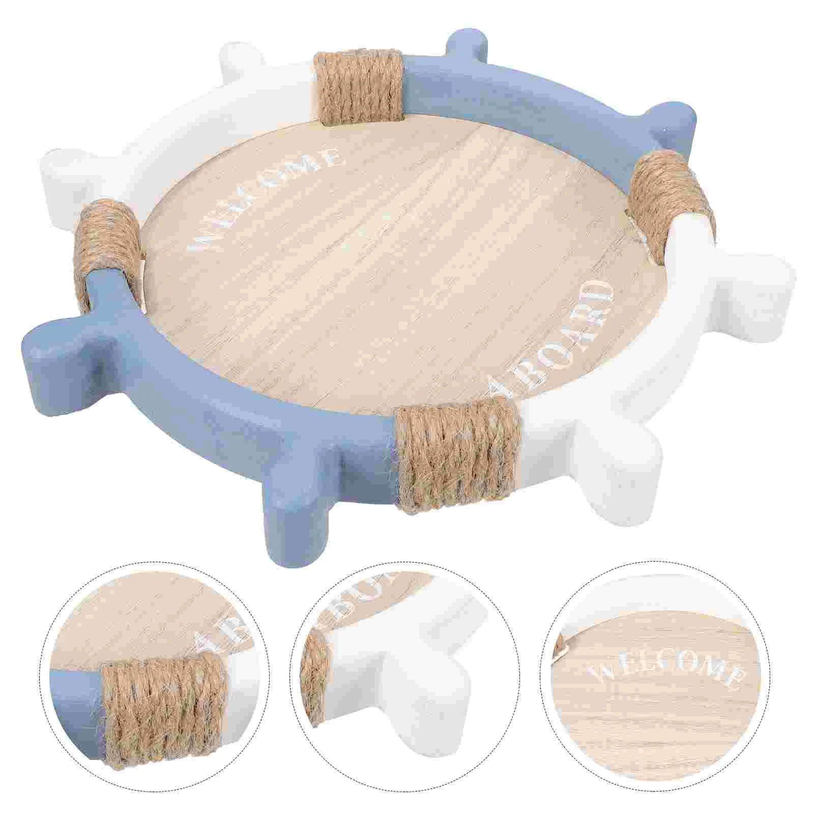 

Rudder Tray Nuts Serving Bread For Eating Fruit Dish Tea Traysative Wood Room Food Pallets