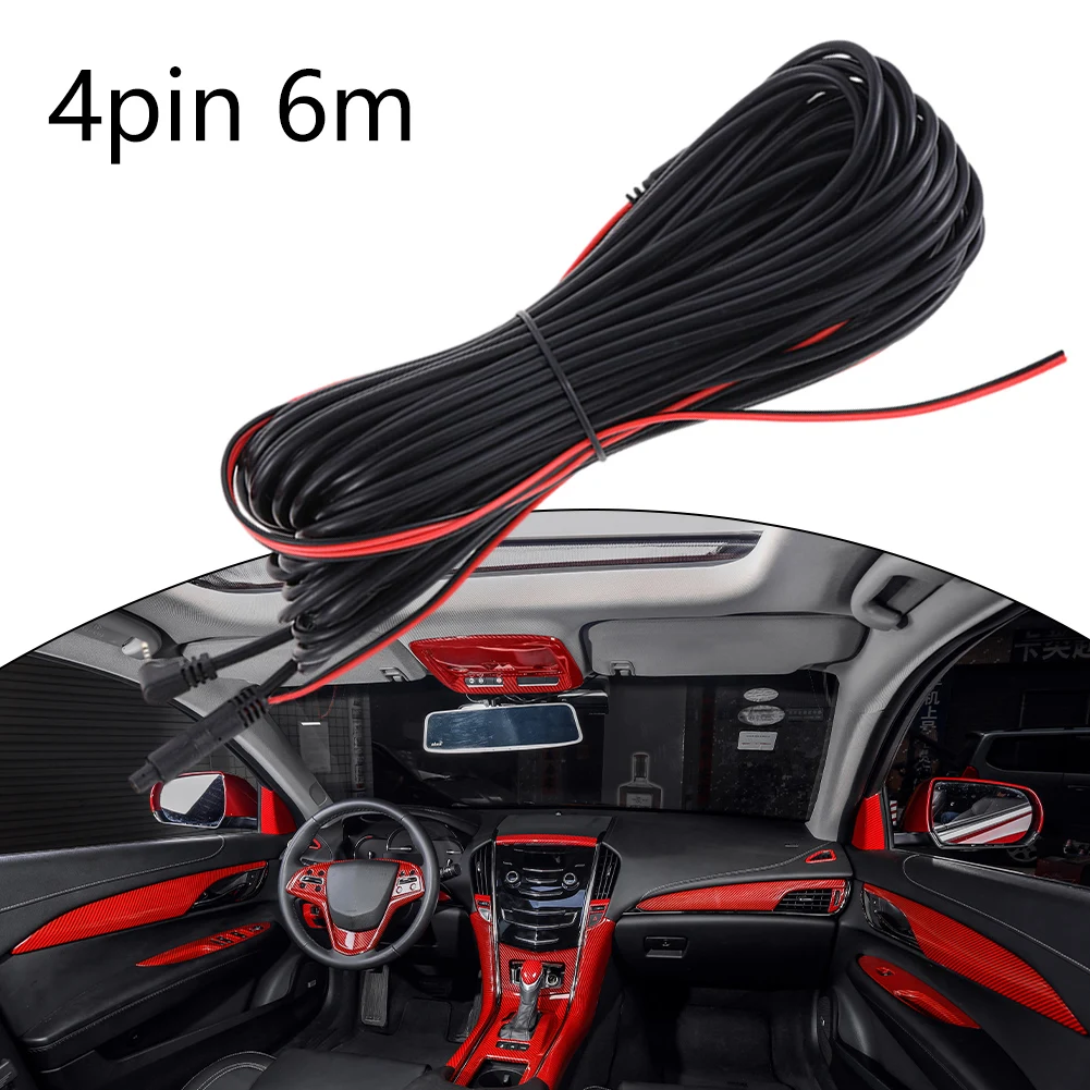 

Car DVR Dash Camera Cable 2 5mm 4Pin Extension Cord Durable Materials Easy Installation Universal Fitment Black Color