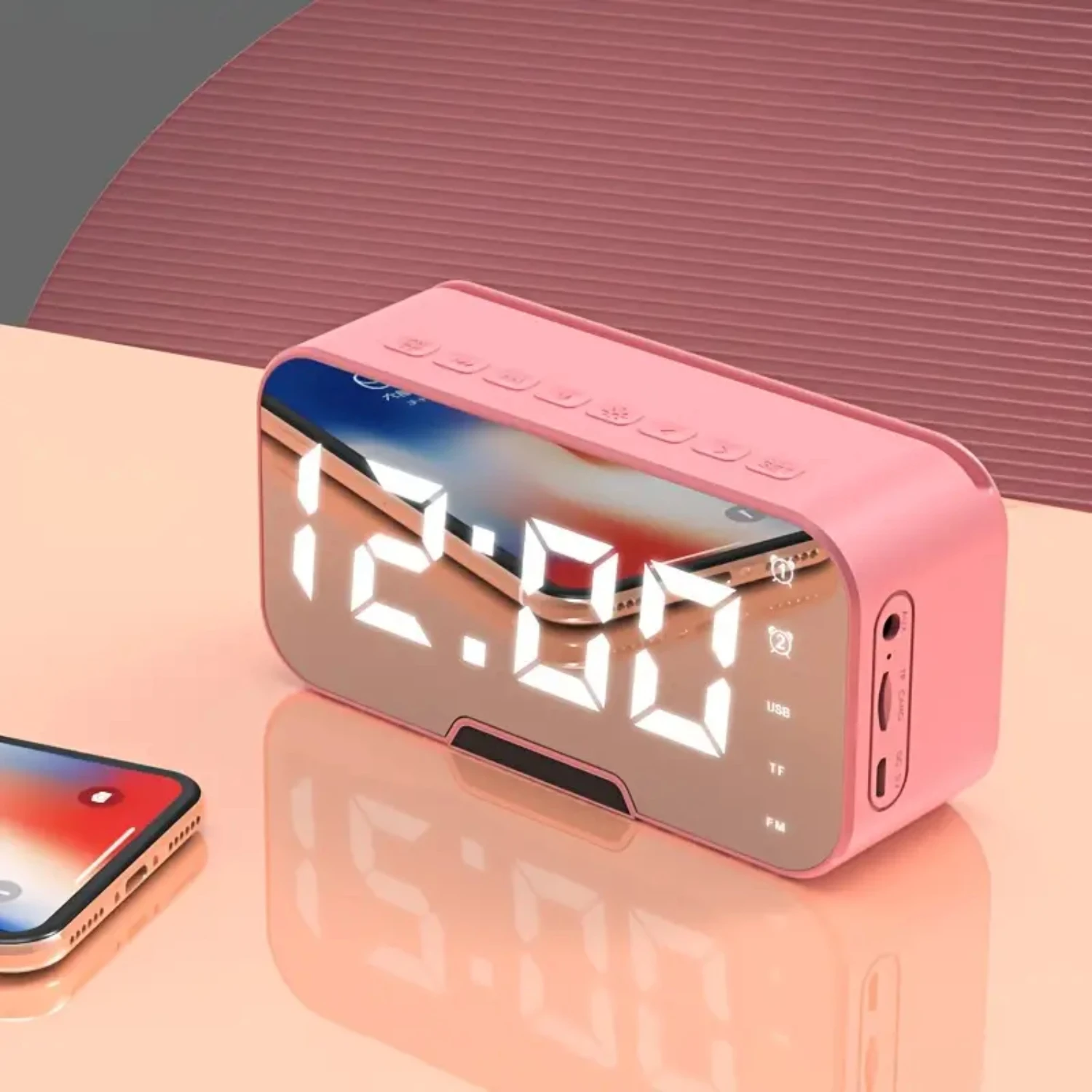 Cutting Edge Advanced Electronic Clock Intelligent Bluetooth Computer Speaker - Modern Homes and Offices Wired - Innovative Tech 5