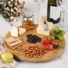 Wood Tray Rotating Food Seasoning Organizer Wooden Turntable Holder Dish Cabinet Jar Plates Condiment Round Tray 1