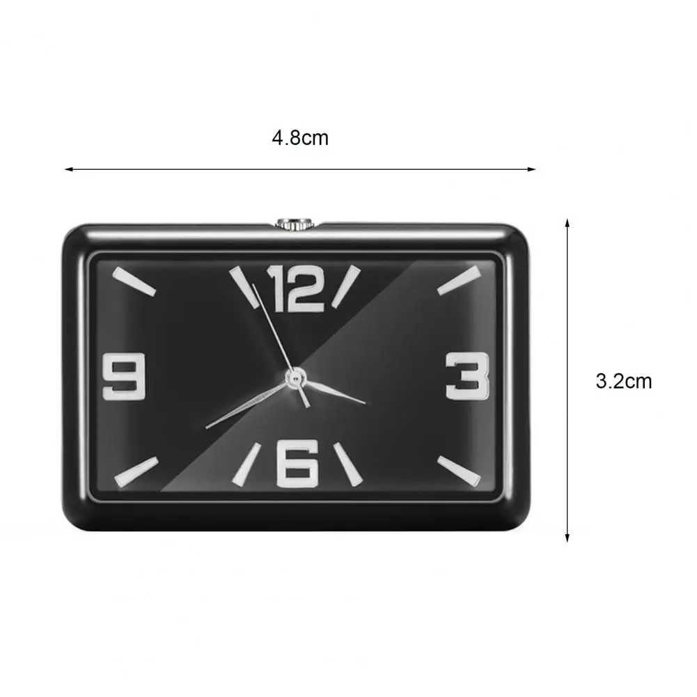 Auto Fashion Watch Square Car Clock Interior Decoration Self-adhesive Electronic Vent Clip Watch For Car Styling car clock