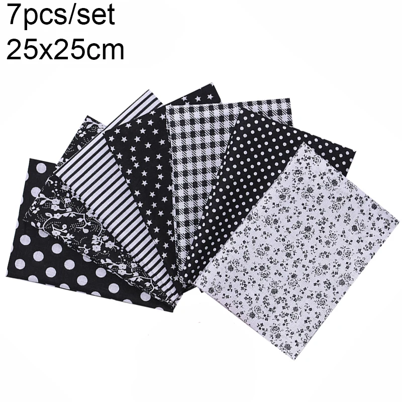 7pcs 25x25cm Black