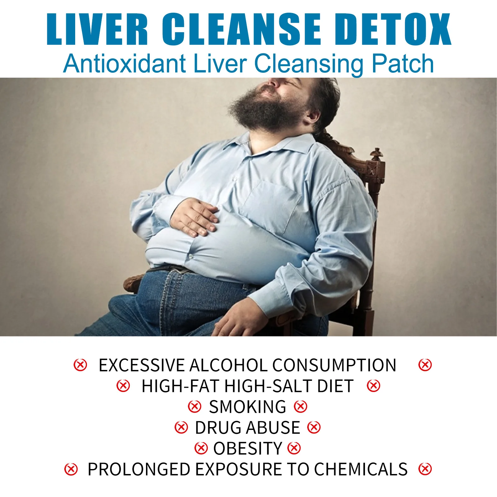 Liver Cleansing Patch Remove Bad Breath Promote Body Detoxification Improve Digestive Preventing Fatty Liver Health Care 5pcs