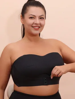 Strapless strapless strapless oversized invisible lingerie for women gathered together non slip top wrapped wedding dress bra