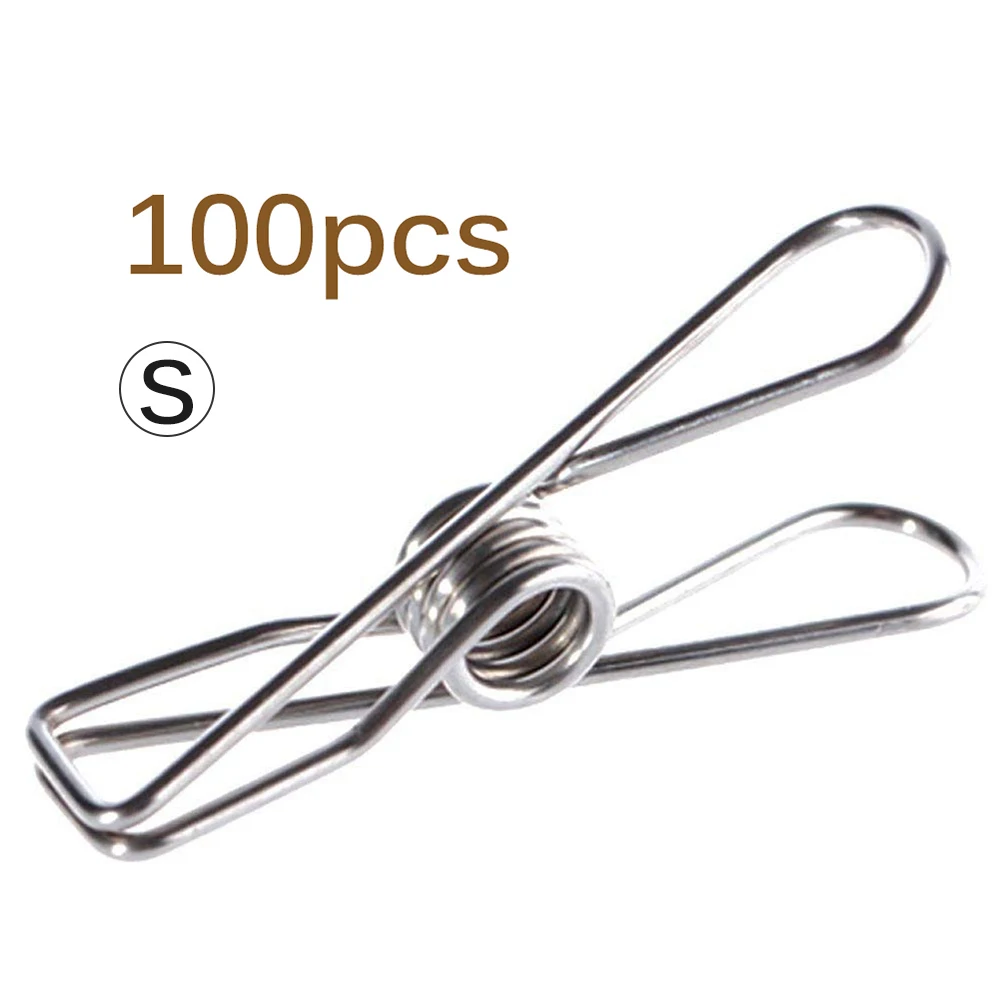 Upto 150x Stainless Steel Clothes Pegs Hanging Clip Pins Laundry Windproof Clamp 
