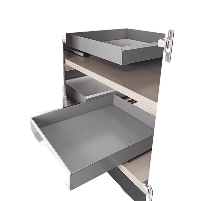 ตะกร้าจัดระเบียบในตู้ครัวแบบปรับแต่งได้ ชั้นวางมุมแบบตาข่ายแน่น สีฟ้า สำหรับเก็บเครื่องปรุงในตู้แบบลึกพิเศษ 1