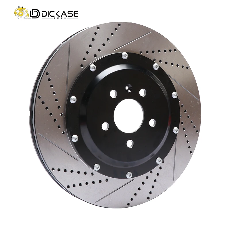 Dicase best quality ceramics brake pads for rear 4 pot caliper and 358x24mm disc with center bell for lx570 from 2008 years 18''