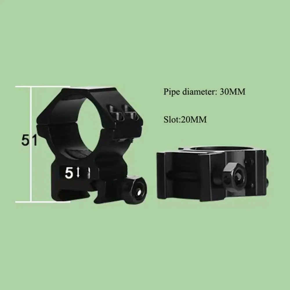 Hunting Rifle Scope Mount Ring Picatinny Rail Double Nails 11mm 20mm Dovetail Polishing Aluminum Alloy 2PCS