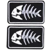 Fishbone Embroidery Patch Hook and Loop Fish Badge, Armband, Orangutan, Chest Strip Stick on Caps, Jacket, Backpack 5