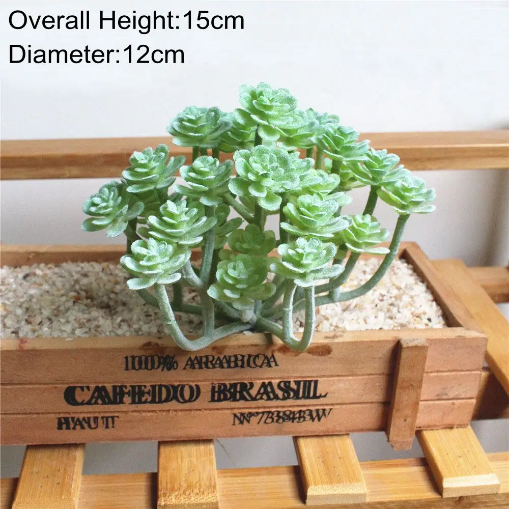 Verdant Flocked Artificial Succulents for Home and Garden Decor