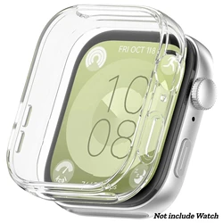 Premium TPU Screen Protector Case - Full Coverage Protective Bumper Shell for Huawei Watch Fit 3 Accessories (Transparent)