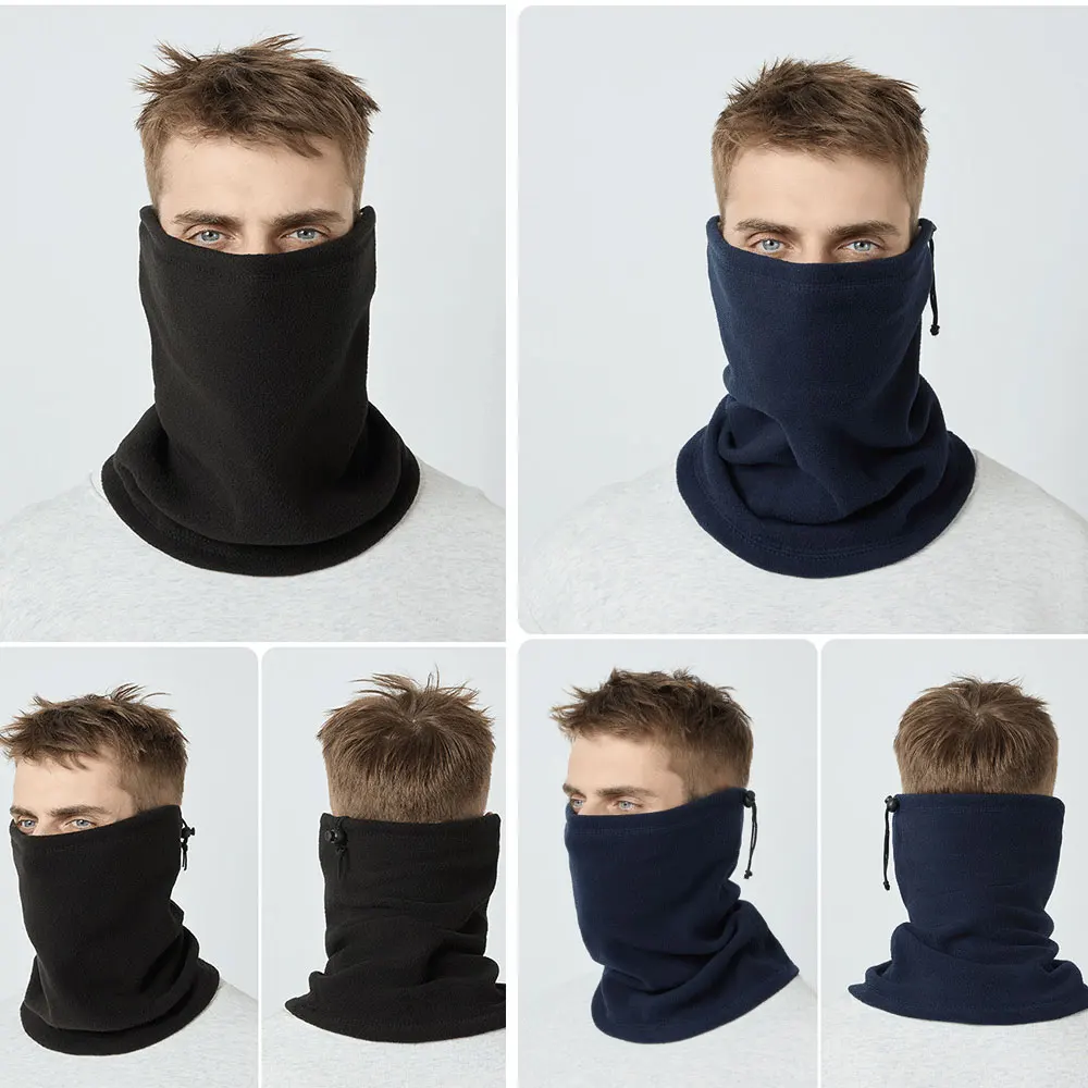 Motorcycle Mask Winter Warm Balaclava Half Face Black Warm Fleece Neck Scarf Riding Biker Windproof