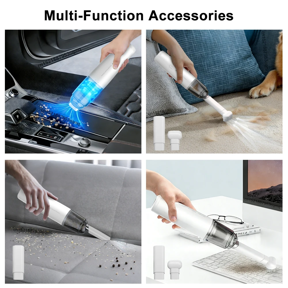 Car Vacuum Cleaner 13000PA Strong Suction Vacuum Cleaner USB Rechargeable Handheld Portable Car&Home Wireless Vacuum Cleaner 6