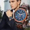 Wooden Wrist Watches For Men Fashion Quartz Wristwatches With Clock Date Week Timepieces Wood Wach Box for Him reloj hombre 5