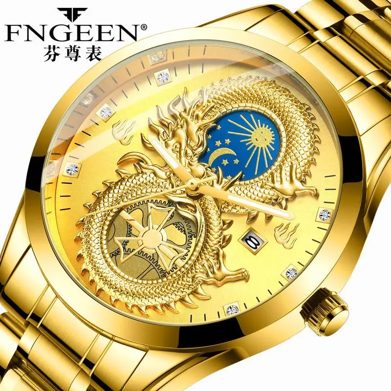 Top Brand Luxury Stainless Steel Waterproof Wristwatch Mens New Fashion Mens Watches Sports Quartz Watches Date