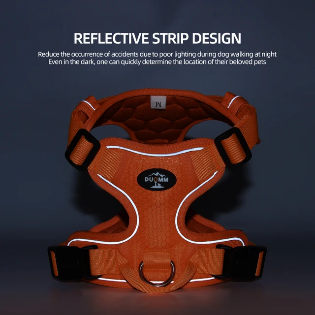S75cbba0dfc8c4f7ebcbfc80350b432b9D.jpg No Pull Dog Harness Pet Reflective Nylon Adjustable Medium Large Naughty Dog Vest Safety Vehicular Lead Walking Running