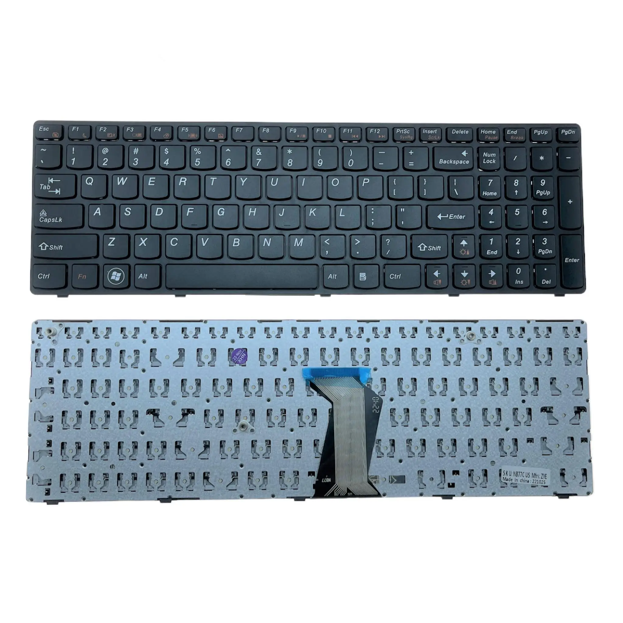 

Клавиатура для ноутбука Lenovo V570 V570C V575 Z570 Z575 B570 B570A B570E V580C B570G B575 B575A B575E B590 B590A RU B580 US