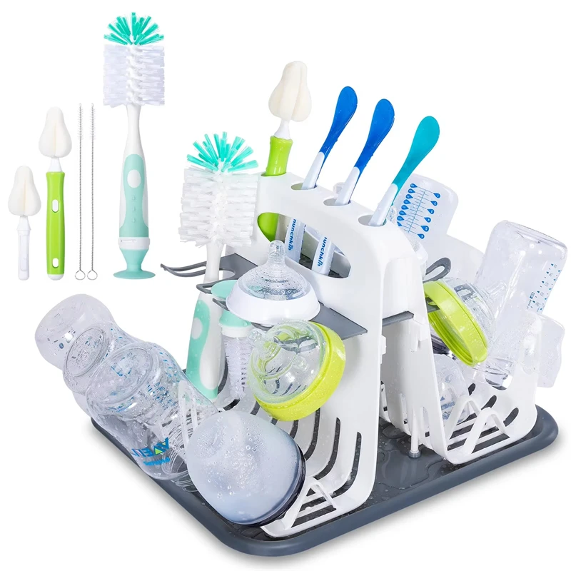 Baby Bottle Drying Rack Baby Feeding Accessories Nipple Bottle Drainer Storage Holder with Tray Dryer Drying Racks