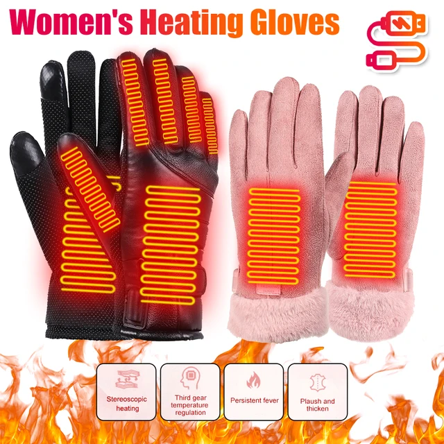 Labor Protection Heated Full Finger Mittens Touch Screen USB Electric Heating Gloves Windproof Constant Temperature for Hiking 1