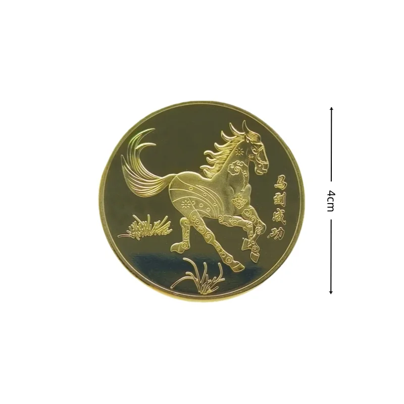 1/5Pcs 2026 Horse Year Commemorative Coins Collectible Decoration Metal Crafts Zodiac Horse Souvenir Medal New Year Gift