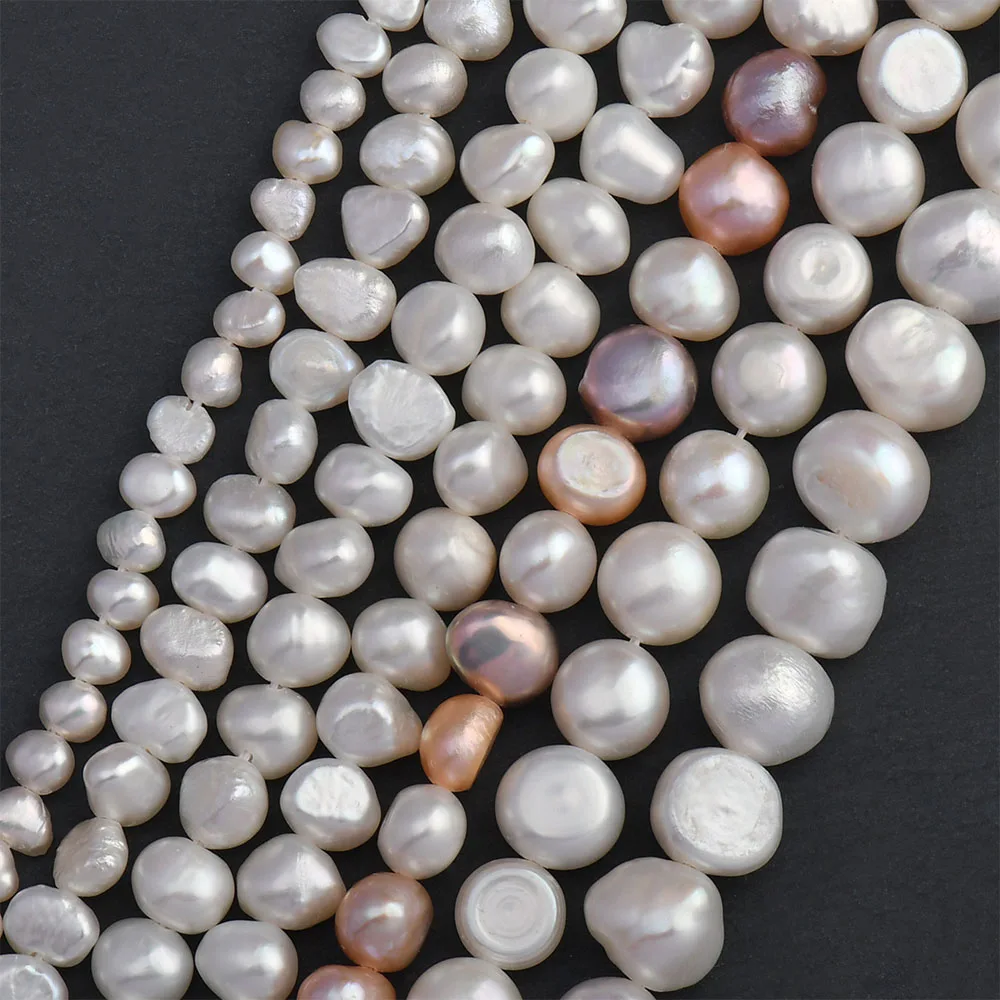 9-10mm Coin Shape Freshwater Pearl String - China Pearl and Loose Bead  price