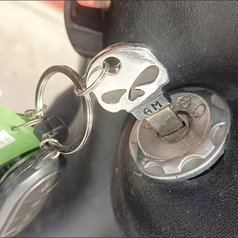 DIY Creative Skull Motorcycle Key Head Requires Manual Polishing Of Key Holder Personality Motorcycle Replace Handle
