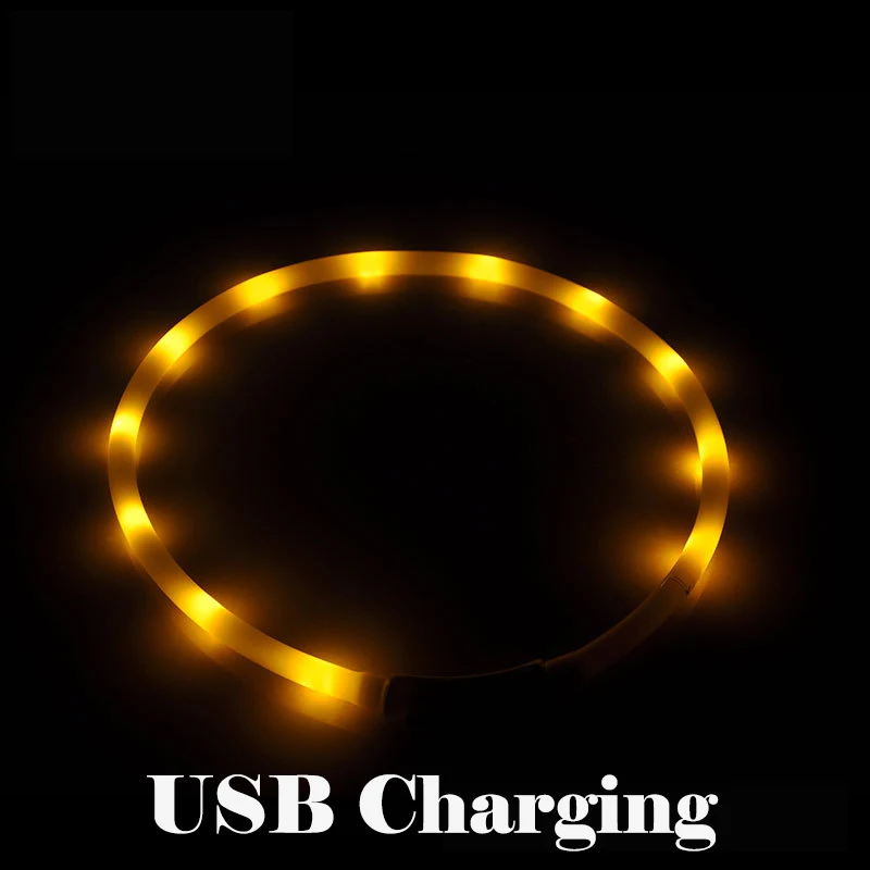 USB Charging Dog Collar Led Light Flashing Night Dog Cat Collars USB Luminous Collar Pet CollarNeck Decoration Glowing In Dark fancy dog collars Dog Collars